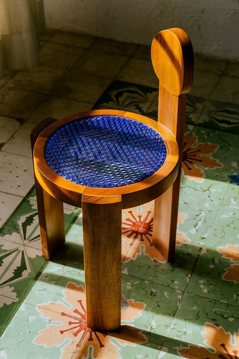 Designer and architect Aranza García's 19th-century home in Mexico has good bones and even better color. #renovation #modernhouse #renovationinspiration #diyrenovation #dreamhouse #modernapartment #apartmentinspiration #dreamhome #homeinspiration #renovation #mexicanarchitecture #mexicandesign #architectureinspiration Cement Tile Floor, Dwell Magazine, Chair Design Modern, Modern Renovation, Kitchen And Bath Remodeling, Design Chair, Living Room Chair, Chair Makeover, Good Bones