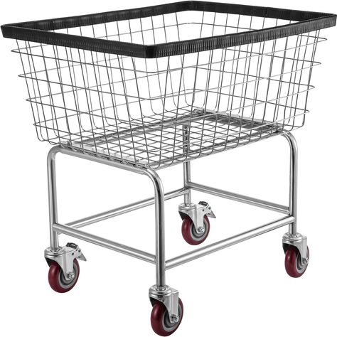 Arrives by Mon, Apr 18 Buy VEVOR Steel Rolling Laundry Cart, 2.5 Bushel Wire Laundry Basket with Wheels, Steel Frame with Galvanized Finish, 4" Casters, Wire Cart for Laundry at Walmart.com Wire Laundry Basket, Basket With Wheels, Laundry Cart, Laundry Basket Organization, Commercial Laundry, Laundry Sorter, Utility Cart, Drawer Shelves, Laundry Supplies