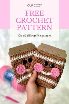 Ornament Inspiration, Cup Cozy Crochet Pattern, Cup Cozy Pattern, Crochet Mug Cozy, Crochet Coffee Cozy, Crochet Cup Cozy, Cozy Crochet Patterns, Crochet Cozy, Crochet Christmas Decorations