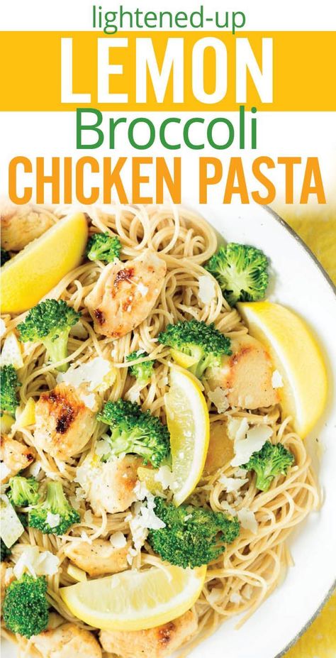 Healthy Lemon Chicken, Lemon Broccoli, Spring Flavors, Recipes Broccoli, Chicken Broccoli Pasta, Pasta Fresh, Lemon Chicken Pasta, Chicken Lemon, Resep Pasta