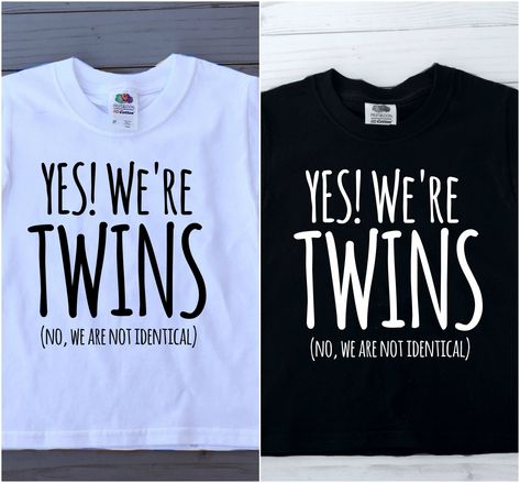 Thanks for the kind words! ★★★★★ "This is a cute little Christmas gift for my fraternal twin toddlers. Can't wait to have them wear the tees!" lmc910 https://etsy.me/2Q3rwuw #etsy #clothing #children #tshirt #birthday #twinsshirt #twins #kidsshirt #funnyquote #toddlers Bff Outfit, Toddler Twins, Best Friend Matching Shirts, Best Friend T Shirts, Bff Shirts, Funny Toddler Shirt, Twin Shirts, Bff Matching, Funny Kids Shirts