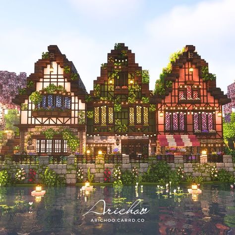 Minecraft Fairycore, Minecraft Horse Stables, Cottagecore Minecraft, Minecraft House Plans, Minecraft Farm, Minecraft Cottage, Minecraft House Tutorials, Minecraft Castle, Minecraft Room