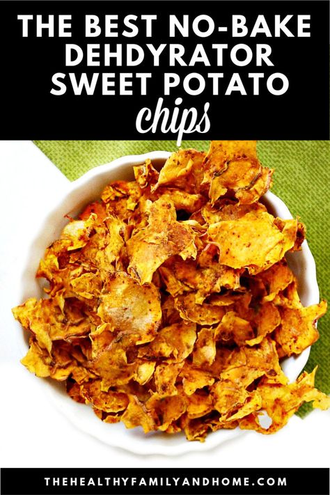 Potato Chips Recipe, Sweet Potato Chips Recipe, Lectin Free, Dehydrated Vegetables, Vegan Snack Recipes, Sweet Potato Slices, Sweet Potato Chips, Medical Medium, Dehydrated Food