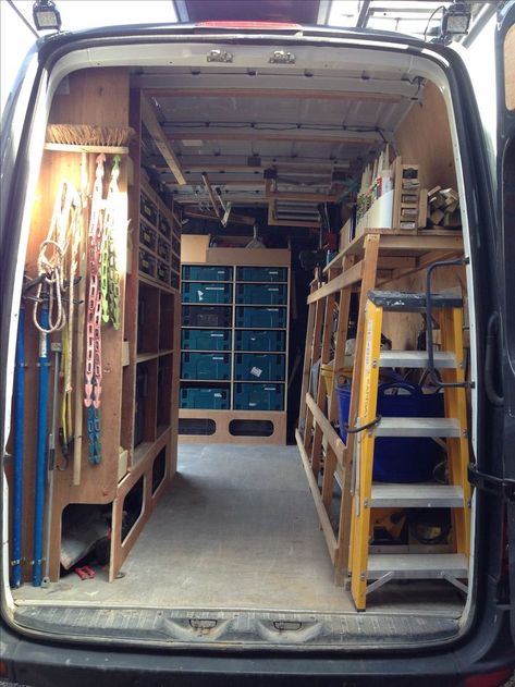 Cargo Van Tool Storage Ideas, Sprinter Van Tool Storage Ideas, Cargo Van Organization, Cargo Van Shelving Ideas, Van Tool Storage Ideas, Van Tool Storage, Makita Tool Storage, Van Storage Ideas Tools, Van Racking Ideas