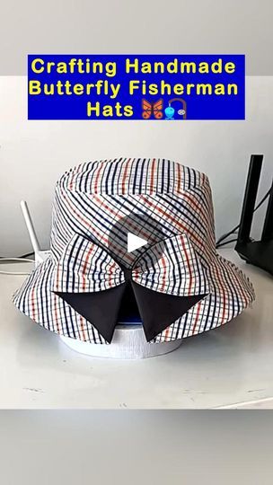 Fisherman Hats, Headwear Fashion, Girls Things, Handmade Butterfly, Sand Crafts, Recycled Fashion, Fisherman Hat, Hat Making, Free Tutorial