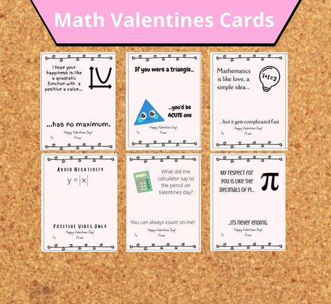 Valentines Gifts From Teacher, Math Valentines Cards, Teacher Valentines Cards, Online Valentine Cards, Teacher Valentine Cards, Valentines Cards For Kids, Student Valentines, School Valentine Cards, Cards Teacher