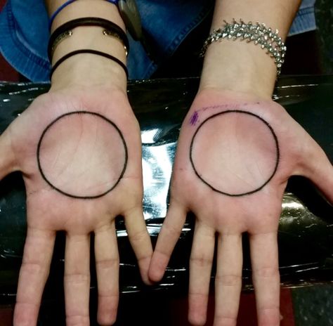 #simple #circle #palm #hand #tattoo #unique #geometry #geometric #ink Circle Hand Tattoo, Palm Hand Tattoo, Hand Palm Tattoos, Palm Tattoo, Tattoo Unique, Black Cat Tattoos, Circle Tattoo, Circle Tattoos, Palm Tattoos