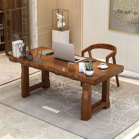 47.2" Modern Home Office Desk with Drawer Pine Wood Desk Contemporary Workspace, Small Wood Desk, Modern Home Office Desk, Fancy Office, Desk With Drawer, Dream Desk, Writing Desk Modern, Writing Desk With Drawers, Executive Office Desk