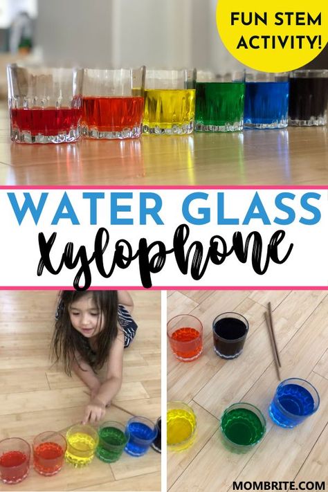 Water Xylophone, Play Based Learning Kindergarten, Kids Xylophone, Creative Art Activities, Stem Activities Preschool, Fun Stem Activities, Boredom Busters For Kids, Educational Activities For Preschoolers, How To Make Water