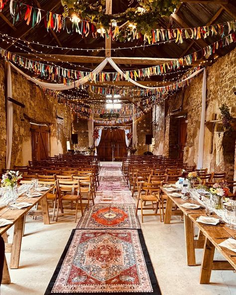 My autumn wedding in mid Devon, Dartmoor. The flowers are hone grown, the ribbon bunting handmade, the aisle set up done very quickly as it decided to rain last minute! #rusticwedding #barnwedding #bohemianwedding #ribbonbunting #bunting #autumn #autumnwedding #autumnflowers #rustic #englishwedding #dartmoor Ribbon Bunting, Rustic Autumn Wedding, Autumn Wedding Decor, Rural Wedding, Wedding Bunting, Rustic Autumn, Boho Beach Wedding, Fairy Wedding, Beach Diy