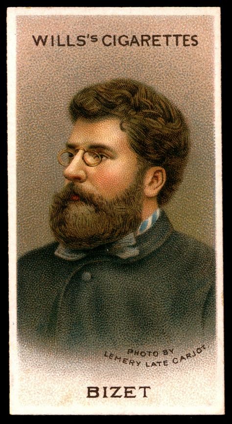 #25 Georges Bizet, 1838-1875 - Wills's Cigarettes, "Musical Celebrities A Series" 1912. Flickr Photo Sharing. Elizabeth Queen Of England, Georges Bizet, Classical Composers, طوابع بريد, Classical Music Composers, Famous Composers, Old Portraits, Trade Cards, Recorder Music