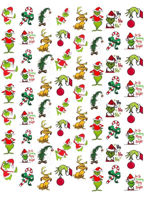 Grinch Nail Stickers, Christmas Nail Decals, Grinch Nails, Grinch Stickers, Paper Place, Transparent Paper, Grinch Christmas, Christmas Nail, Base Coat