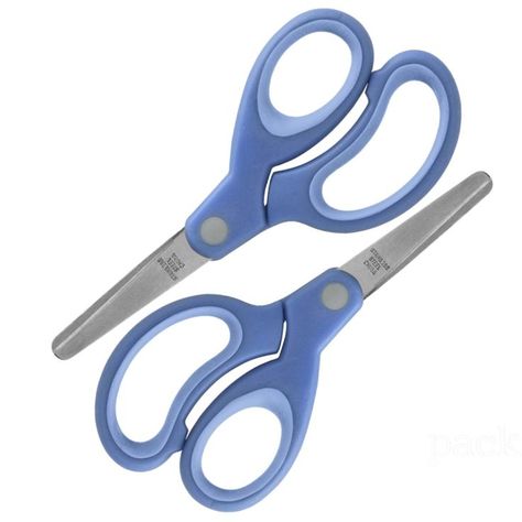 1InTheOffice Kid Scissors Blunt Tip, Small Safety Scissors, Blue, for Office, Home, School, Right/Left Handed(2 pack) Kids Scissors, Safety Scissors, Kids Safety, Home School, Kids Hands, Crafts Sewing, Office Home, Left Handed, Kids Safe