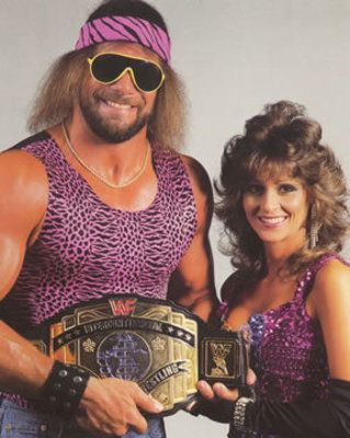 Macho Man with Miss Elizabeth Wrestling Belts, Wwe Couples, Women Wrestling, Miss Elizabeth, Randy Savage, Macho Man Randy Savage, Watch Wrestling, Wrestling Stars, Wwe Legends