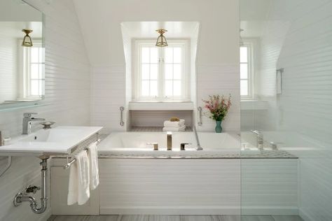 Drop-In Bathtubs: What to Know Before You Buy | The Family Handyman Standard Tub Size, Cleaning Habits, Bathtub Sizes, Tub Sizes, All White Bathroom, Drop In Tub, Drop In Bathtub, Bathroom Cleaning Hacks, Modern Farmhouse Exterior