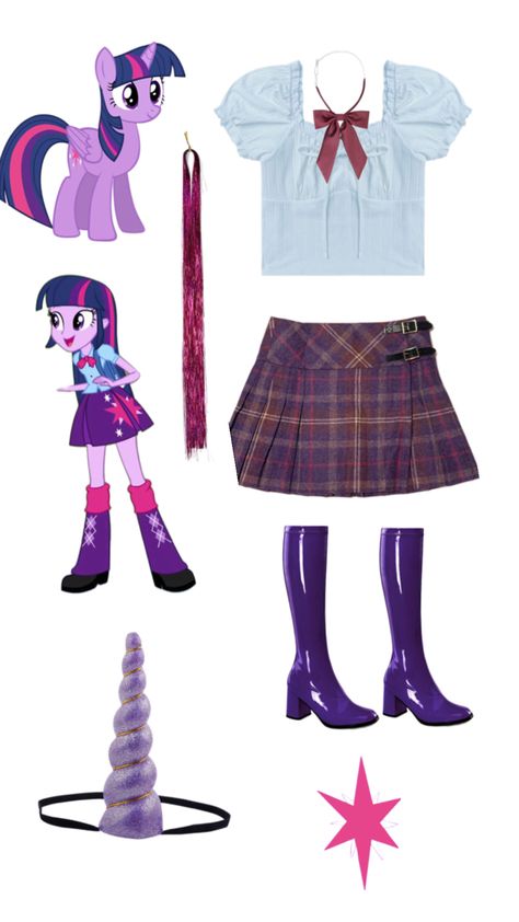 Twilight Sparkle Halloween, Twilight Sparkle Costume, Twilight Makeup, My Little Pony Costume, My Little Pony Twilight, Halloween Costume Party, Halloween Party Costumes, Twilight Sparkle, Halloween Outfits