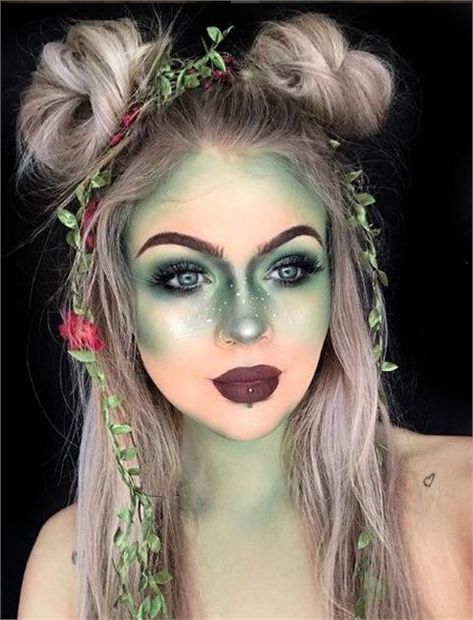 Magical Costumes Women, Fantasy Fairy Makeup, Fairy Fantasy Makeup, Fairy Halloween Makeup, Elven Cosplay, Maquillage Halloween Simple, Halloweenský Makeup, Halloween Make-up Looks, Fairy Halloween