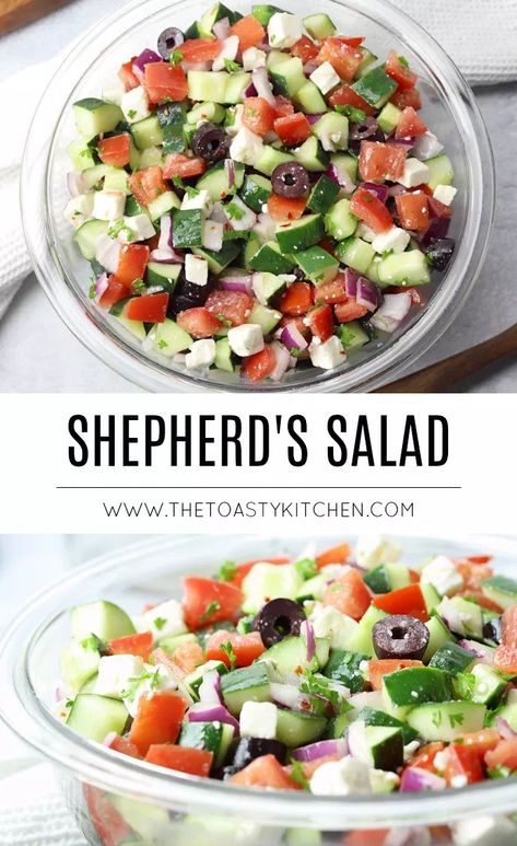 Turkish Salad, Lemon Vinaigrette Dressing, Greek Chickpea Salad, Scrumptious Food, Vegetarian Salads, Fresh Salad, Refreshing Salad, Lemon Vinaigrette, Veggie Salad