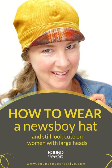 how to wear a newsboy hat Newspaper Boy Hat Outfit, News Boy Hat Outfit Women, News Boy Hat Outfit, Newspaper Boy Hat, Hat Outfit, Newsboy Hat, Boy Hat, Big Head, News Boy Hat