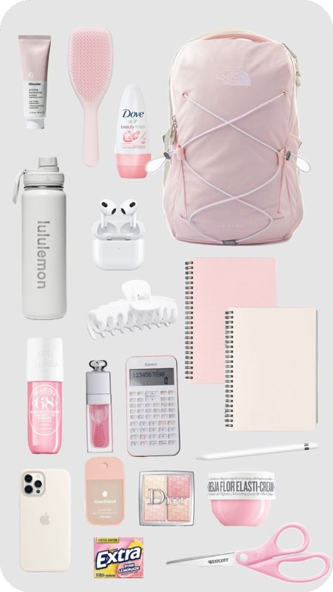 [CommissionsEarned] #School #Backpack #Backtoschool #bestbackpacksforhighschool Schul Survival Kits, Middle School Essentials, Freetime Activities, School Emergency Kit, School Backpack Essentials, Preppy School Supplies, Pretty School Supplies, Everyday Bag Essentials, High School Backpack