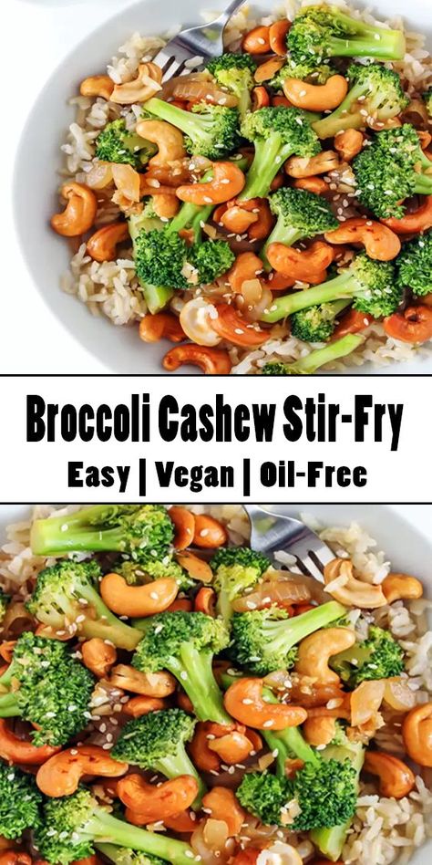 Broccoli Cashew Stir-Fry Easy Salad Recipe - Educacionparaelexito Cashew Broccoli Stir Fry, Broccoli Cashew Stir Fry, Cashew Stir Fry, Broccoli Cashew, Vegetable Stir Fry Recipe, Vegan Stir Fry, Healthy Stir Fry, Stir Fry Recipes Chicken, Tofu Stir Fry