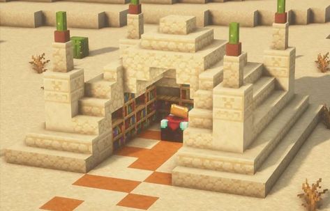 Chunk Builds Minecraft, Minecraft Sand Wall Designs, Desert Enchanting Room Minecraft, Minecraft House Ideas Desert, Minecraft Desert Builds Blueprints, Minecraft Desert Farm Ideas, Minecraft Desert Interior Design, Minecraft Desert Interior, Sand Minecraft Builds