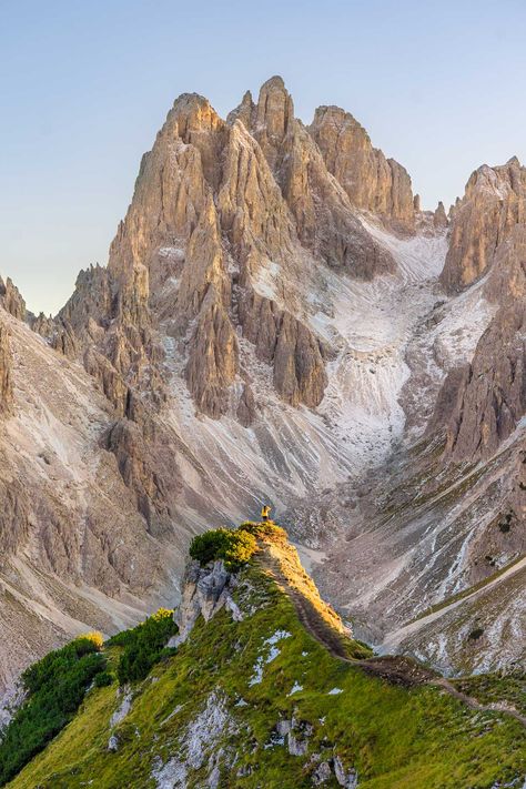 Italian Dolomites Photography, Dolomite Mountains Italy, Italian Dolomites Hiking, Italian Dolomites Summer, Mountains In Summer, Hut To Hut Hiking Dolomites, Dolomites Photo Ideas, Alta Via 1 Dolomites, Hiking Dolomites Italy