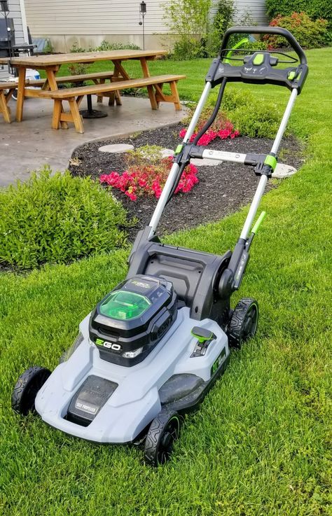 Reduce emissions and eliminate the smell, clutter, and mess of gas and oil with this the EGO cordless electric lawn mower!  Read my review along with several others, and don’t miss the exclusive offer at the end at hammersnhugs.com!  #electriclawnmower #EGOpower #landscaping #landscape #lawnmower #review #productreview #lawncare #green #environment #environmentallyfriendly #diy #diyprojects #gardening #yard #lawn   #gardener #grass #renovation #renovations #homeimprovement #Home Electric Lawn Mowers, Self Propelled Mower, Best Lawn Mower, Hosting Ideas, Landscaping Tools, Lawn Care Tips, The Ego, Green Environment, Lawn Equipment