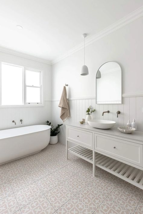 Bathroom Renovations Under $5,000: 10 Ideas to Upgrade Your Bathroom on a Budget | ABI Interiors Hamptons Bathroom, Minimalist Toilets, Minimalist Bathroom Decor, Queenslander Renovation, Abi Interiors, Bathroom On A Budget, Bathroom Upgrade, Bathroom Ensuite, Hampton Style