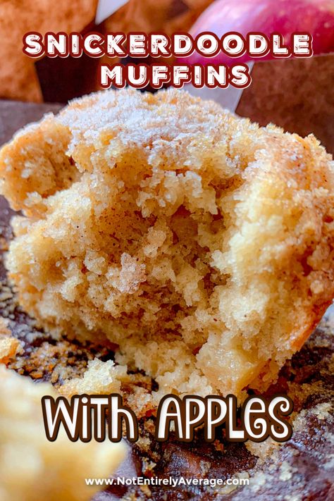 Snickerdoodle Muffins with Apples Apple Snickerdoodle Muffins, Apple Crisp Muffins Recipes, French Apple Muffins, Cake Flour Muffins, 3 Ingredient Apple Muffins, Zucchini Snickerdoodle Muffins, Thanksgiving Muffin Recipes, Apple Pie Filling Muffin Recipes, Mini Apple Muffins Easy