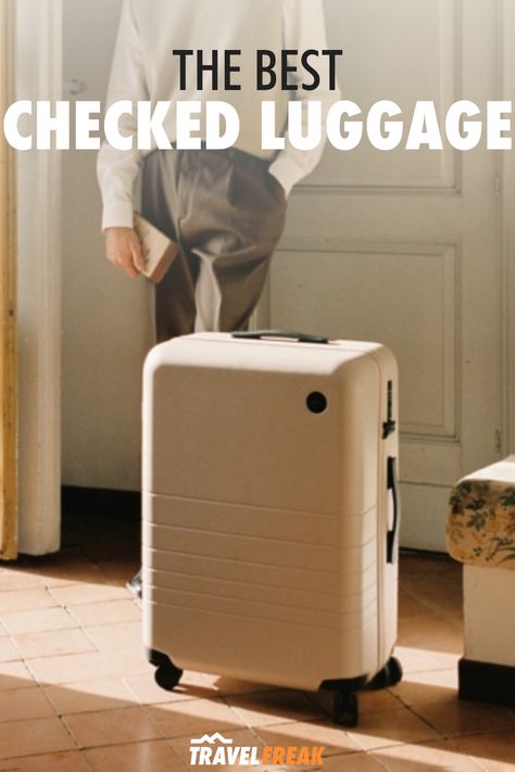 From simple to sophisticated, here are my top picks for the best checked luggage. | best traveling luggage | best luggage for travel to europe | best luggage for international travel | best checked luggage men | best checked luggage for travel for women | best checked luggage for travel | best checked bag | best checked suitcases Women’s Luggage, Best Suitcases For International Travel, Best Luggage For International Travel, Best Luggage For Travel, Suitcases For Travel, Traveling Luggage, Check In Luggage, Best Luggage Brands, Best Travel Clothes