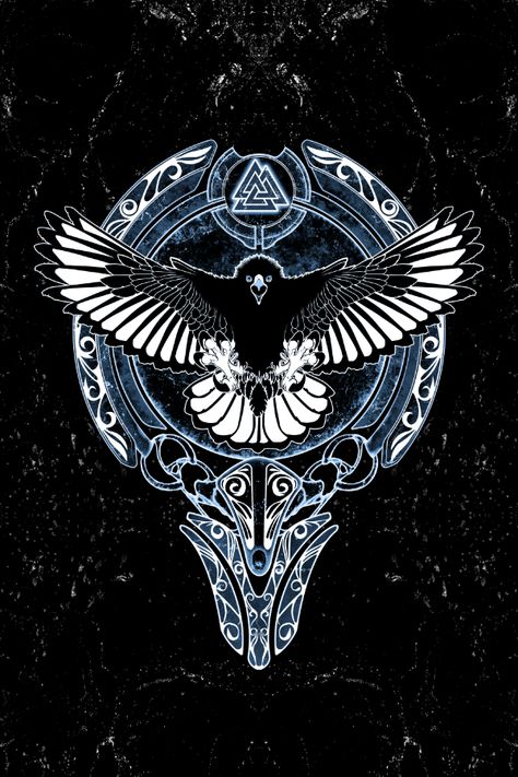 World Tree Yggdrasil, Norse Raven, Yggdrasil Tattoo, Viking Tattoos For Men, Odin Symbol, Raven Pictures, Norse Mythology Tattoo, Viking Aesthetic, Arte Viking