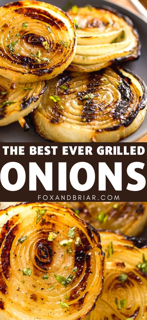 Grilled Vegetable Recipes, Grilled Side Dishes, Easy Grilling Recipes, Vegan Grilling, Grilling Sides, Roasted Onions, Healthy Grilling, Grilled Onions, Grilled Veggies