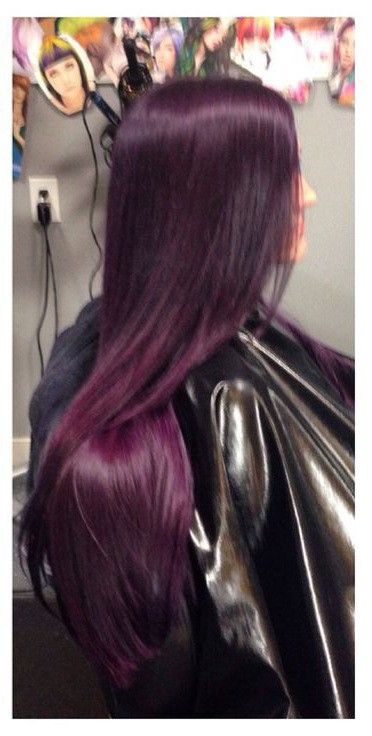 Long Plum Hair, Ion Plum Hair Color 4vv, Purple Hair With Blonde Underneath, Black Magenta Hair, Boysenberry Hair Color, Blackberry Hair Colour With Highlights, Dark Purple Burgundy Hair, Dark Fuchsia Hair, Coloured Streaks In Hair