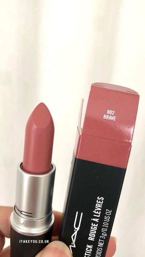 Brave Mac Lipstick, Mac Brave Lipstick, Lipstick Names, Mac Brave, Lipstick Colours, Mac Lipstick Colors, Storybook Cosmetics, Mac Lipstick Swatches, Lipstick Colour