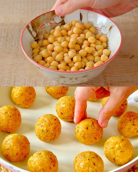 Baked Chickpea and Quinoa Balls Chickpea Bites, Chickpea And Quinoa, Baked Chickpea, Chickpeas Quinoa, Quinoa Balls, Quinoa Meatballs, Chickpea Meatballs, Vegetable Meals, Quinoa Bake