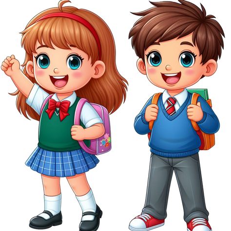 School Students Images, Back To School Background, Student Clipart, Clown Crafts, Hearts Paper Crafts, Student Images, Classroom Pictures, Student Cartoon, School Template