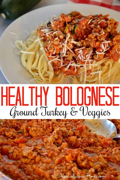 Healthy Bolognese, Ground Turkey Spaghetti, Italian Bolognese, Ground Turkey Pasta, Turkey Spaghetti, Ground Turkey Recipes Easy, Turkey Bolognese, Healthy Spaghetti, Ground Turkey Recipes Healthy