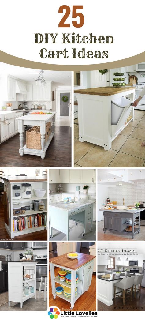 25 Best Diy Kitchen Cart Ideas Kitchen Cabinet On Wheels, Kitchen Carts And Islands, Kitchen Islands With Wheels, Kitchen Cart Ideas Diy, Diy Kitchen Trolley, Kitchen Cart Decor Ideas, Small Kitchen Cart Ideas, Kitchen Cart Organization, Rolling Island Kitchen Small Spaces