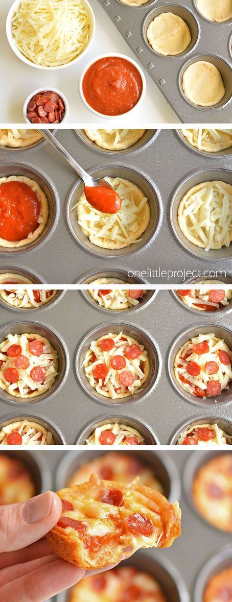 Pizza Muffins, Kids Cooking Recipes, Mini Pizzas, Muffin Tin Recipes, Lunch Idea, Fun Lunch, Mini Pizza, Muffin Tins, Muffin Tin