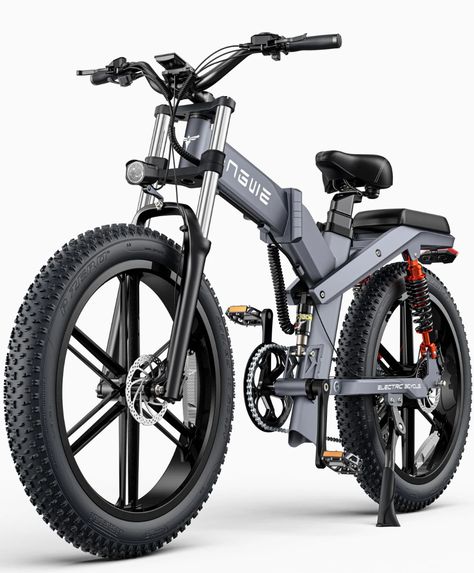 This beast of an e-bike comes with two removable batteries and a 1000W motor to conquer any terrain - Yanko Design Bike Motor, 20 Wheels, Fat Tire Electric Bike, Folding Electric Bike, Electric Mountain Bike, Fat Bike, Fat Tire, Yanko Design, E Bike