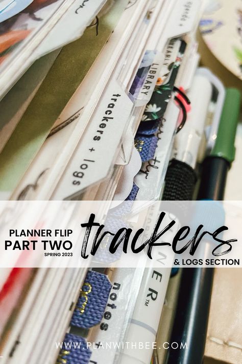 Spring 2023 Planner Flip By Section: Trackers & Logs Section - Plan With Bee Planner Section Ideas, Planner Sections, Planning Hacks, Ring Planners, Functional Planning, 2023 Planner, Planner Inserts Printable, My Planner, Planner Printables