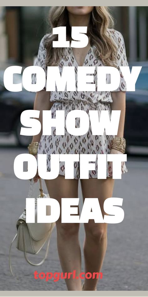 15 Comedy Show Outfit Ideas for Women: What to Wear When You’re Ready to Laugh Funny Fashion Show Outfits, Summer Comedy Show Outfit, Outfit Comedy Show, Comedy Club Date Night Outfit, Comedy Club Outfit Ideas Night Summer, Outfit Ideas For Comedy Show, Stand Up Comedy Outfit Ideas, What To Wear To Comedy Show, Outfits For Comedy Show