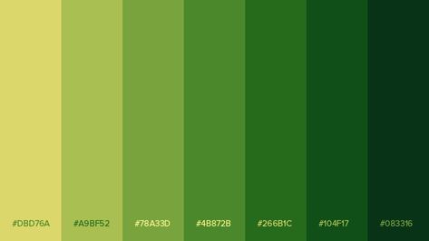 Green Gradient Palette, Green Pubmat, Green Shades Colour Palettes, Gradient Color Design, Flat Color Palette, Desain Editorial, Color Design Inspiration, Hex Color Palette, Palette Art