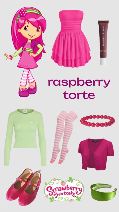 Strawberry Shortcake Halloween Costume, Strawberry Shortcake Outfits, Strawberry Shortcake Costume, Raspberry Torte, Cute Group Halloween Costumes, Classy Halloween Costumes, Pretty Halloween Costumes, Halloween Costumes Friends, Group Halloween Costumes