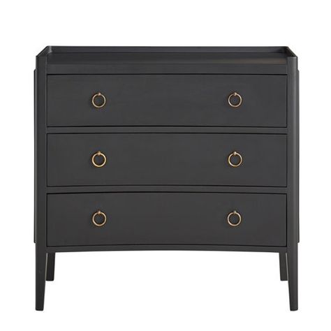 Noir Grant 2 Drawer Accent Chest | Wayfair Hall Chest, Small Hall, Golden Bracelet, Accent Chests, Three Drawer Chest, Accent Chests And Cabinets, Accent Chest, Stylish Interior, 3 Drawer Chest