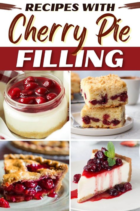 Try these recipes with cherry pie filling for desserts no one can resist! Enjoy making bars, pies, cakes, and so much more! Recipe With Cherry Pie Filling, Easy Dessert Recipes Using Cherry Pie Filling, Things To Make With Cherry Pie Filling, What To Make With Cherry Pie Filling, Recipes Using Pie Filling, Desserts With Cherry Pie Filling, Recipes With Cherry Pie Filling, Recipes Using Cherry Pie Filling, Canned Cherry Pie Filling Recipes