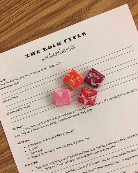 Rock Cycle Starburst, Rock Cycle Model, Tectonic Plates Project, Rock Cycle Activities, Rock Cycle Project, Rock Cycle Activity, Grade 7 Science, Rock Study, Grade 4 Science