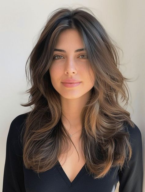 Courtney Grow Hair, Soft Layers Medium Hair Round Faces, Hairdo Ideas, Quick Curls, Haircuts For Long Hair With Layers, Haircuts For Medium Length Hair, Hair Inspiration Long, Layered Haircuts For Medium Hair, Wavy Haircuts