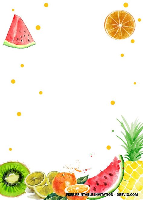 FREE Printable TWOtti Frutti Invitation Templates - FREE Invitation Templates - Drevio Fruit Invitation Template, Fruit Invitation, Twotti Fruity, Tutti Frutti Birthday Party, Fruit Birthday Party, Fruit Birthday, Fruit Picture, Fruit Party, Fruit Wallpaper